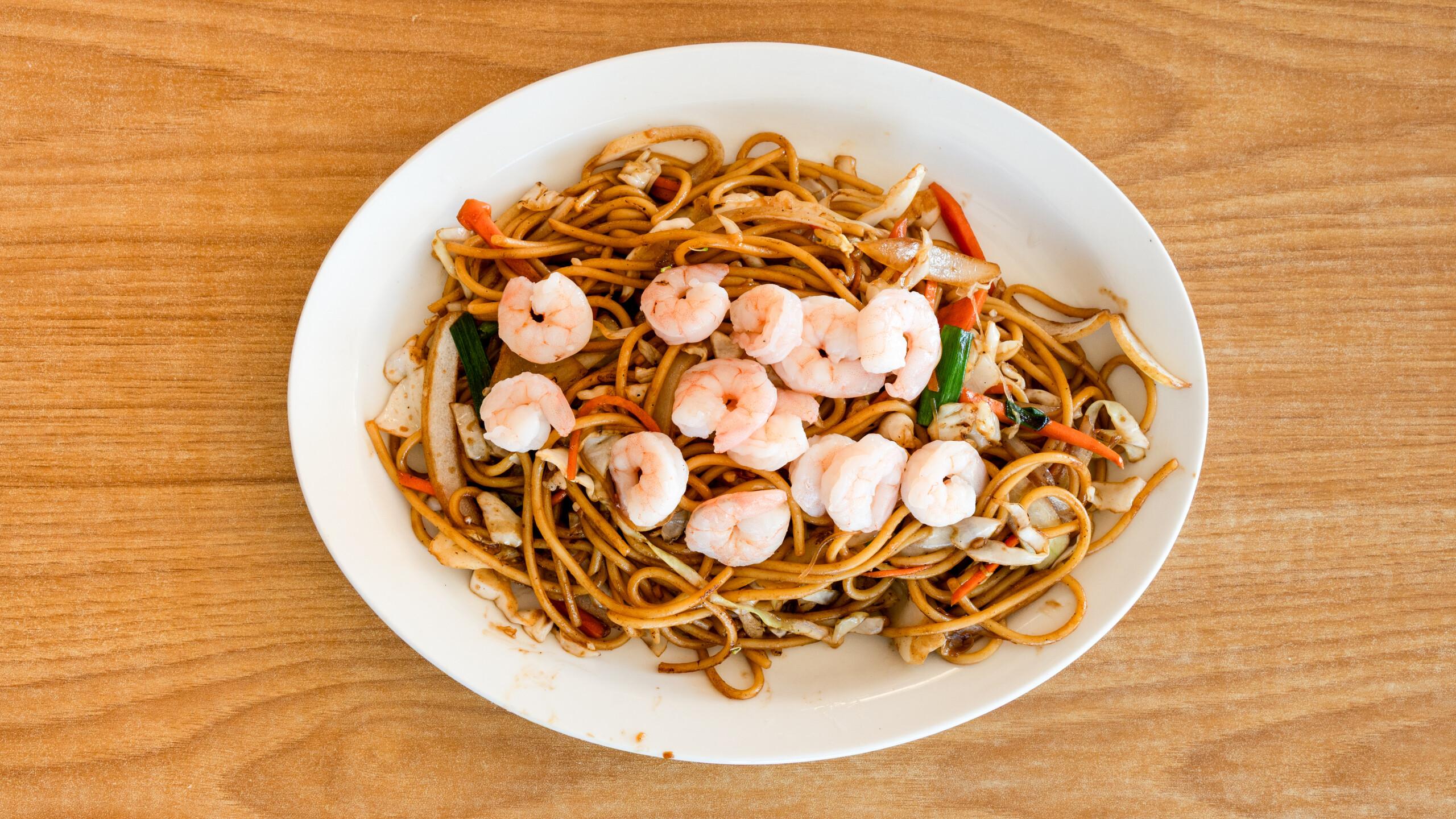 SHRIMP LO-MEIN.