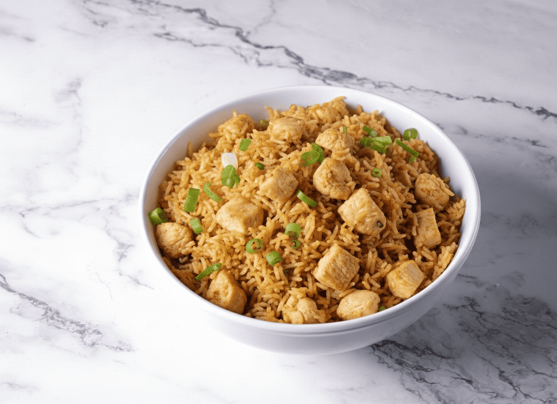 CHICKEN FRIED RICE.