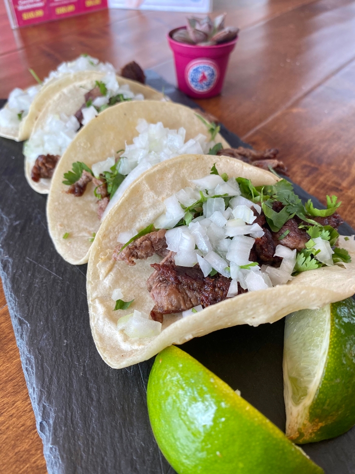Tacos Carne Asada (Steak).