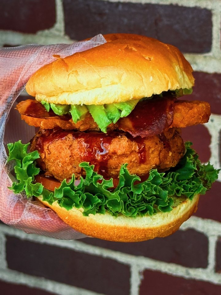 Whiskey Glazed Chickn Sandwich.