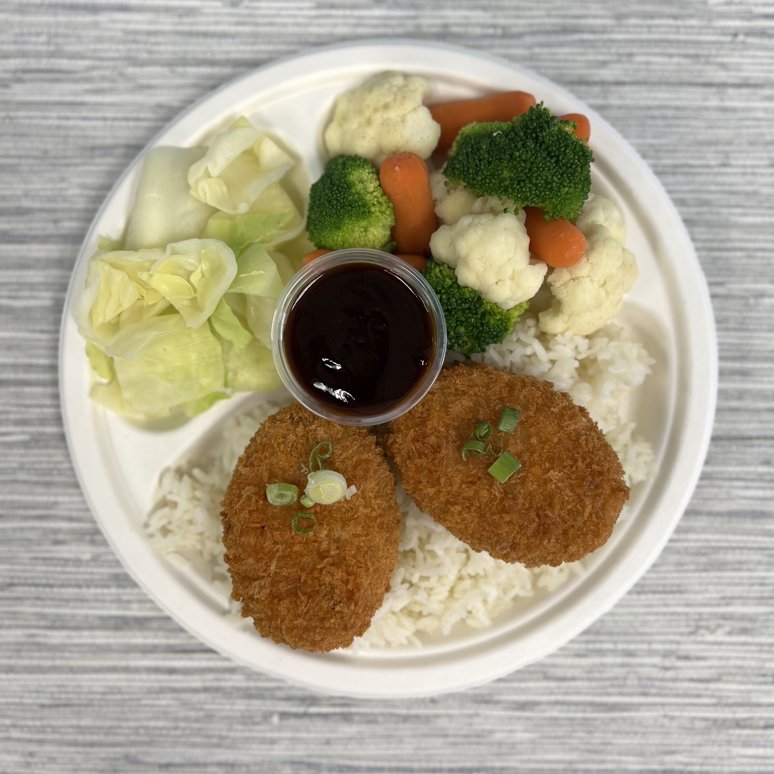 Croquette Katsu Plate Lunch.