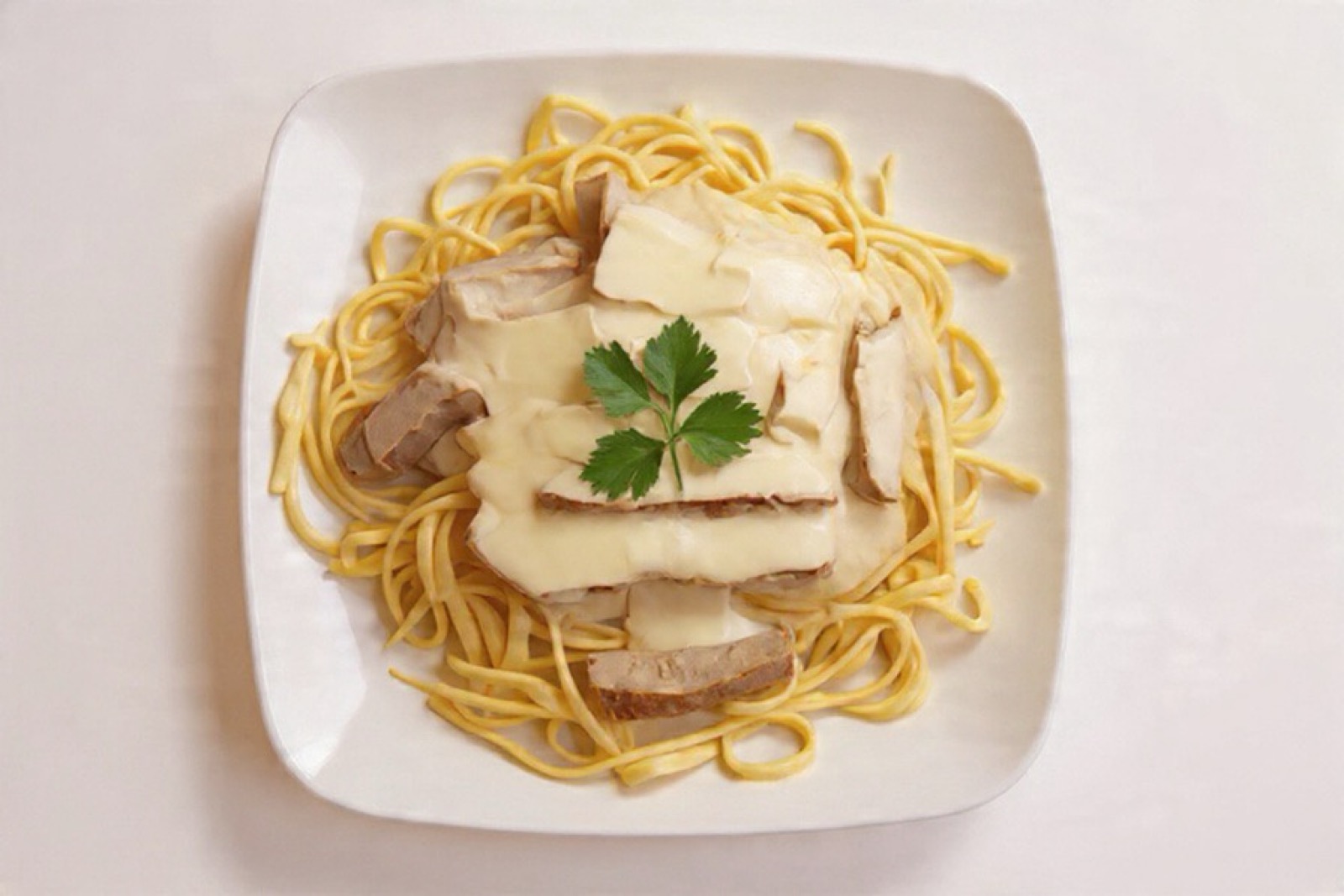 Chicken Fettuccine Alfredo.