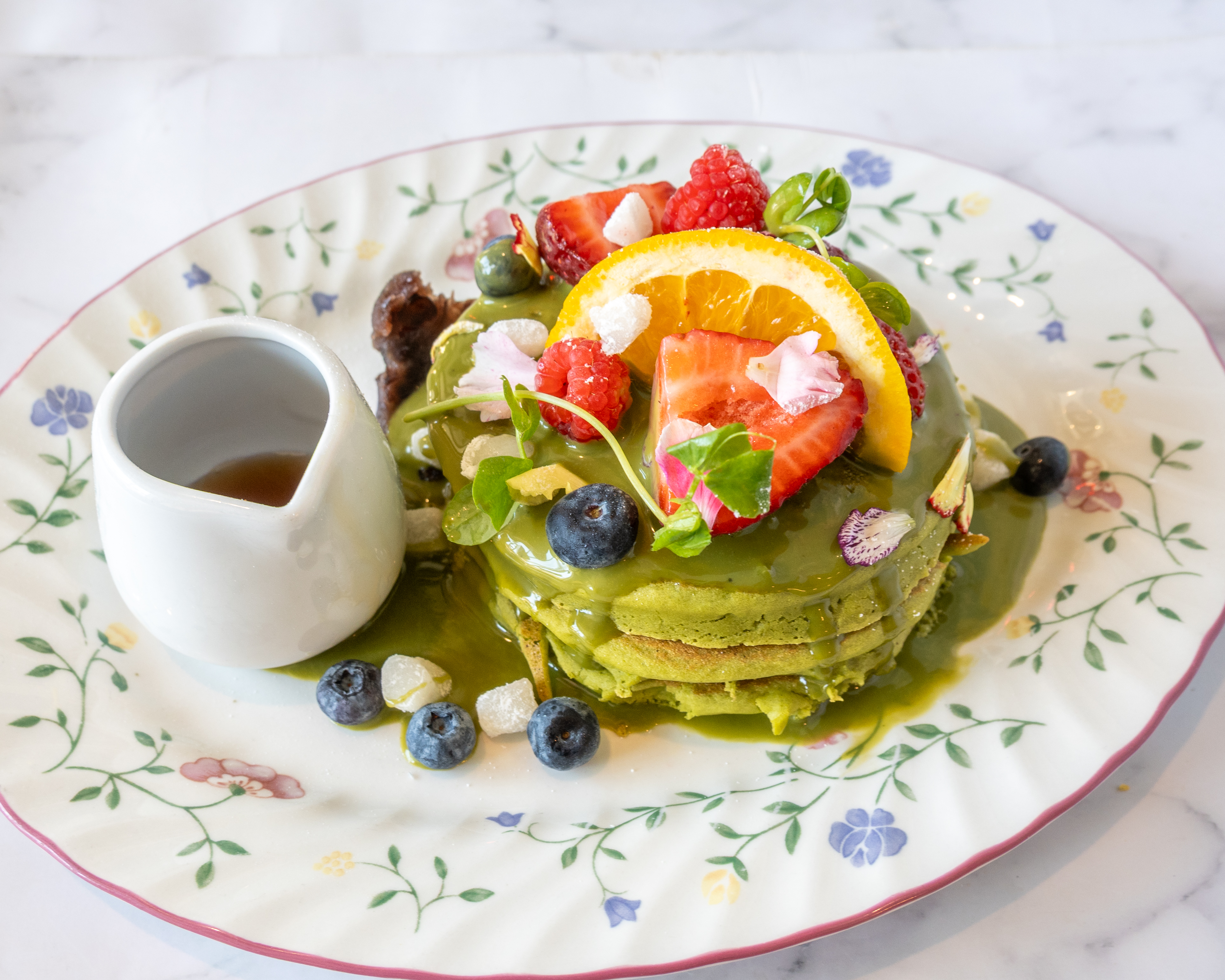 Matcha Mochi Pancakes.