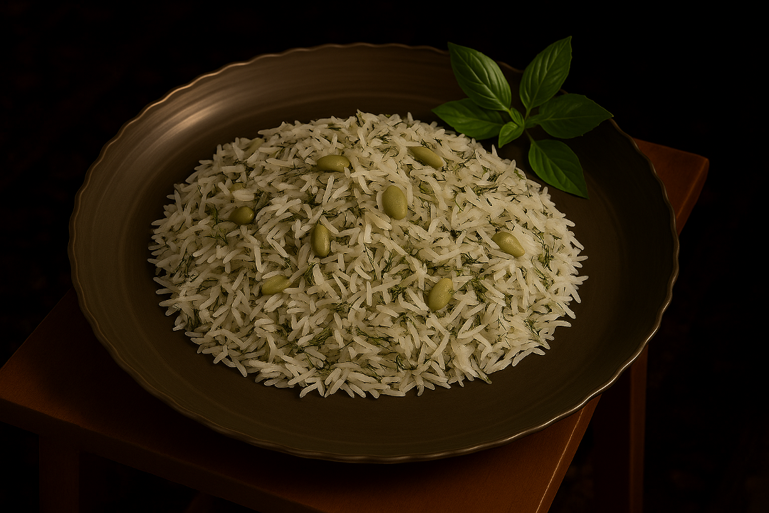 Baghali Polo (باقالی پلو).