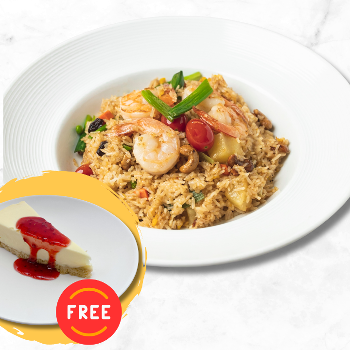 Pineapple Fried Rice (with FREE New York Cheesecake).