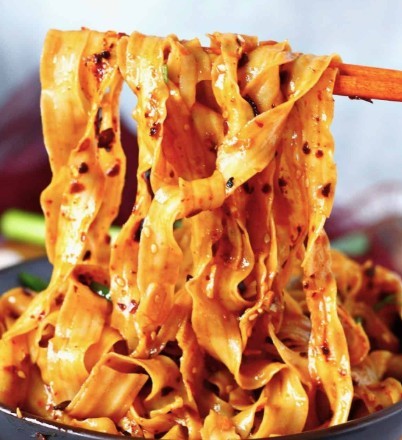 Knife Cut Chili Oil Noodles.