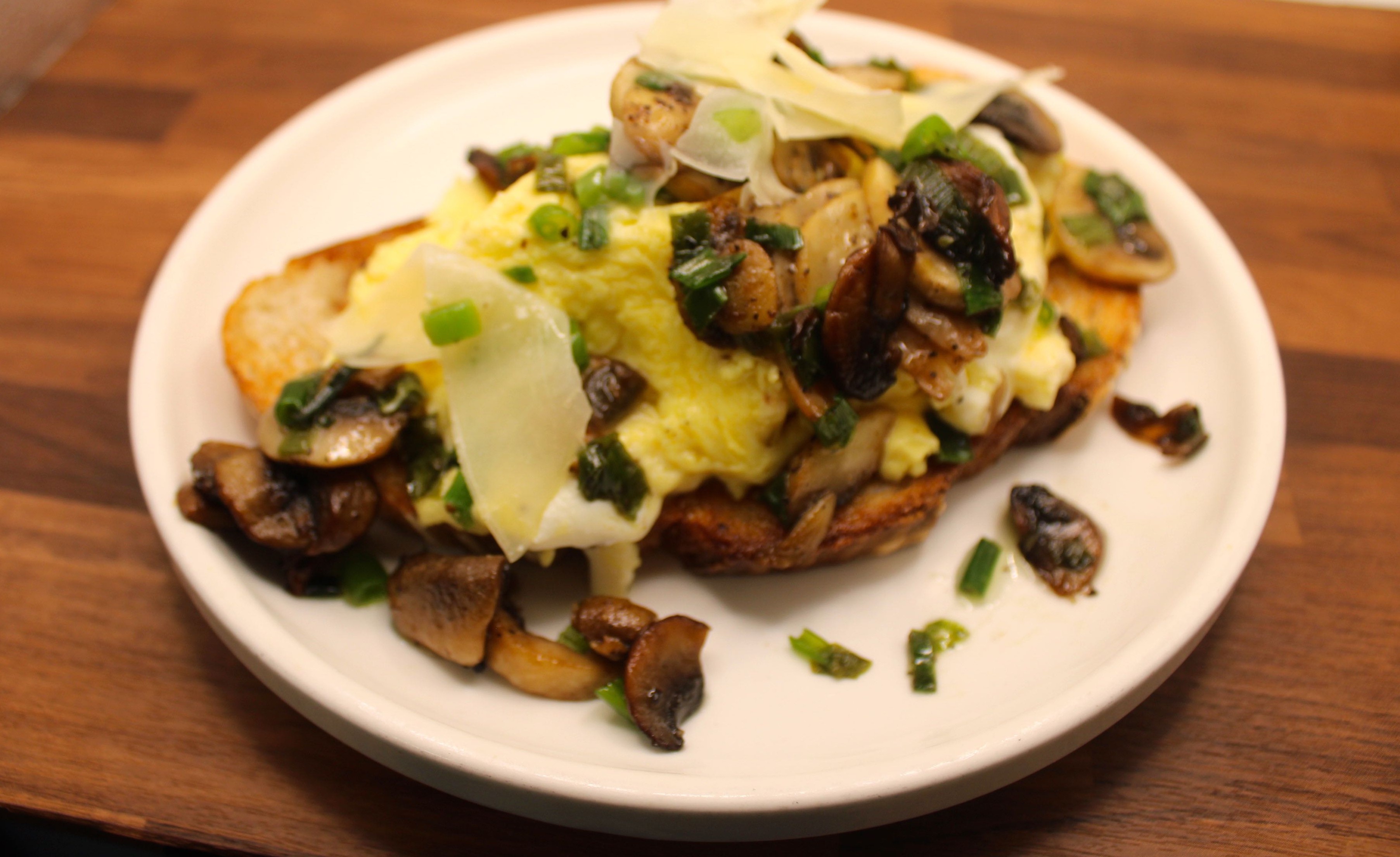 Ricotta Scrambled Tartine.