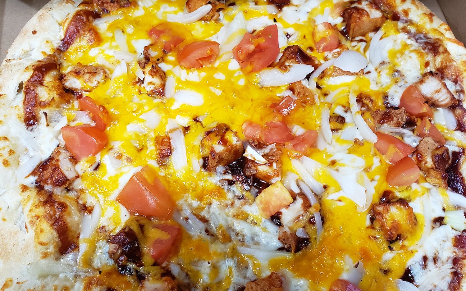 BBQ Chicken Pizza.