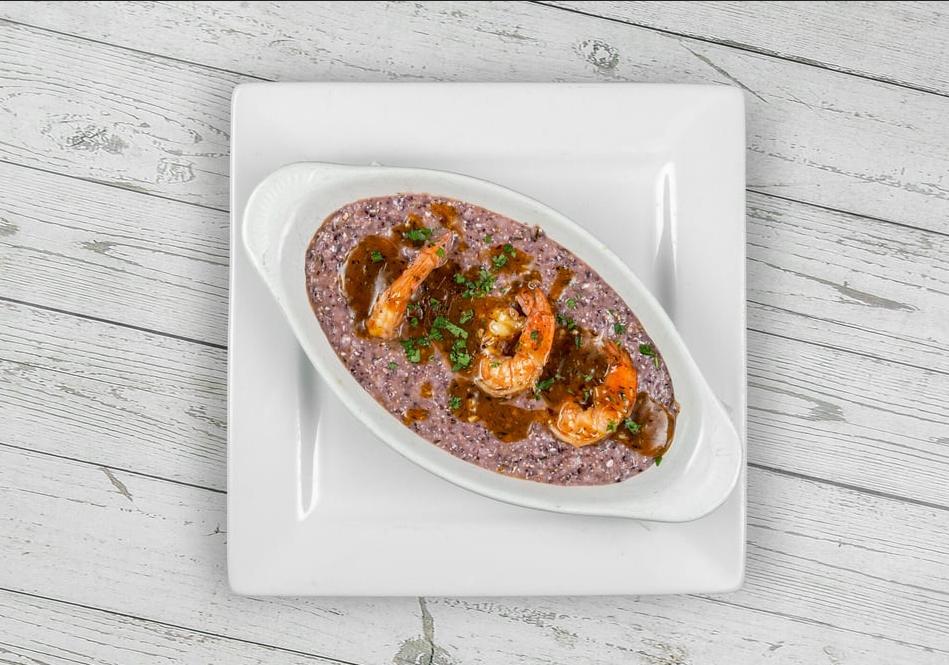 Jerk Shrimp & Purple Grits.