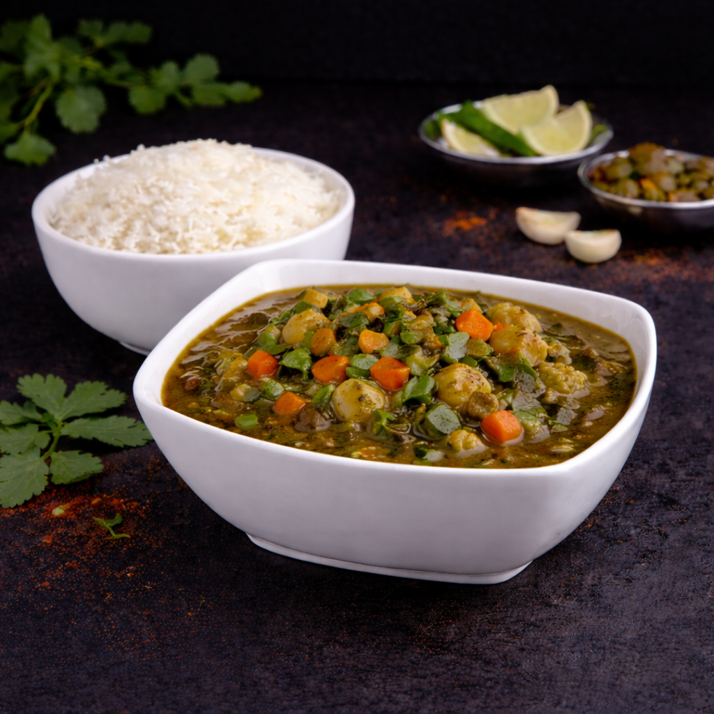 Gongura Vegetable Curry (Sorrel Leaf Vegetable Curry).