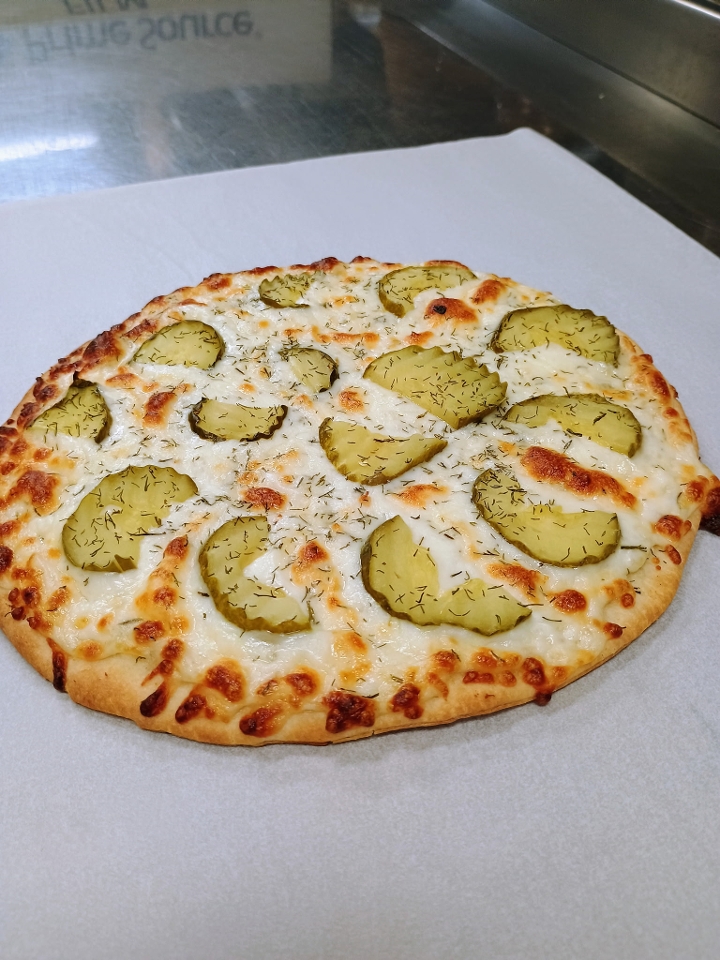 Pickle Pizza Flatbread.
