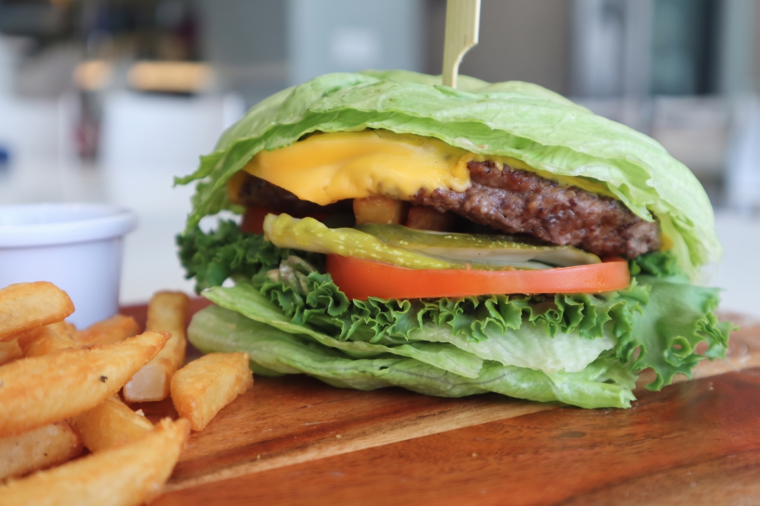 *GF Wagyu Cheese Burger.