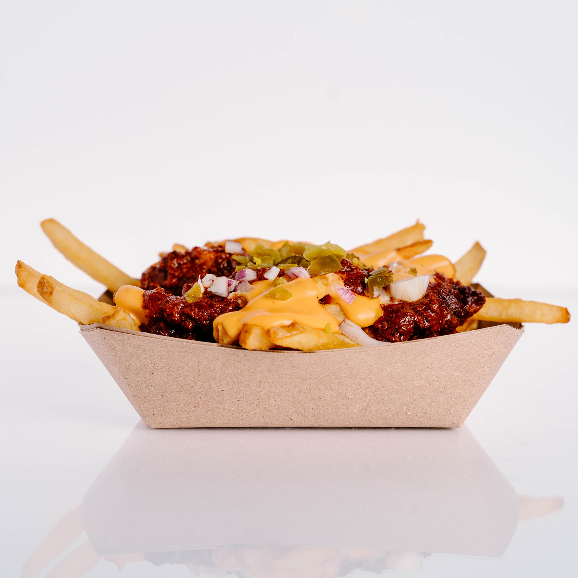 CHILI CHEESE FRIES.