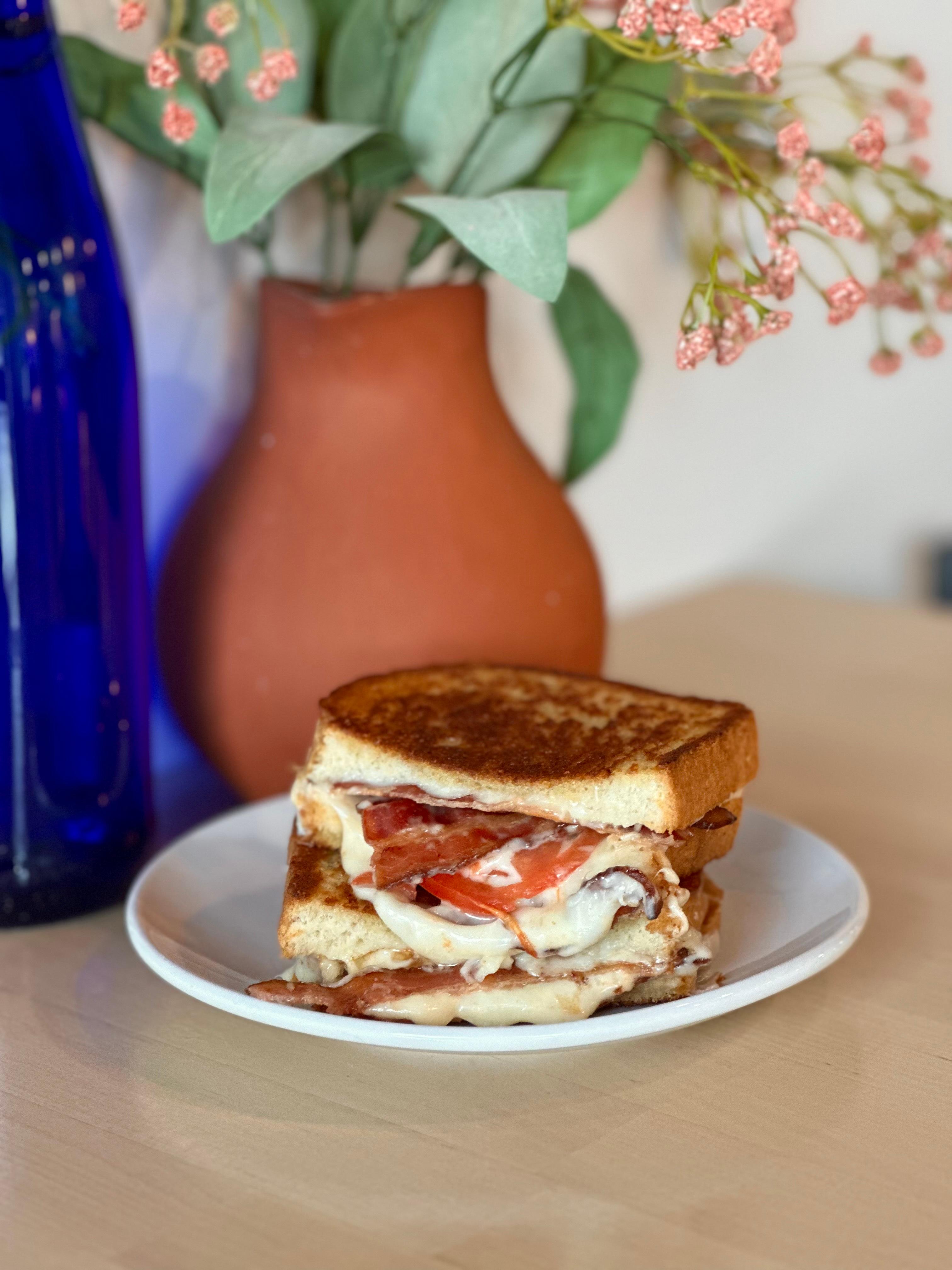Bacon Tomato Double Grilled Cheese.