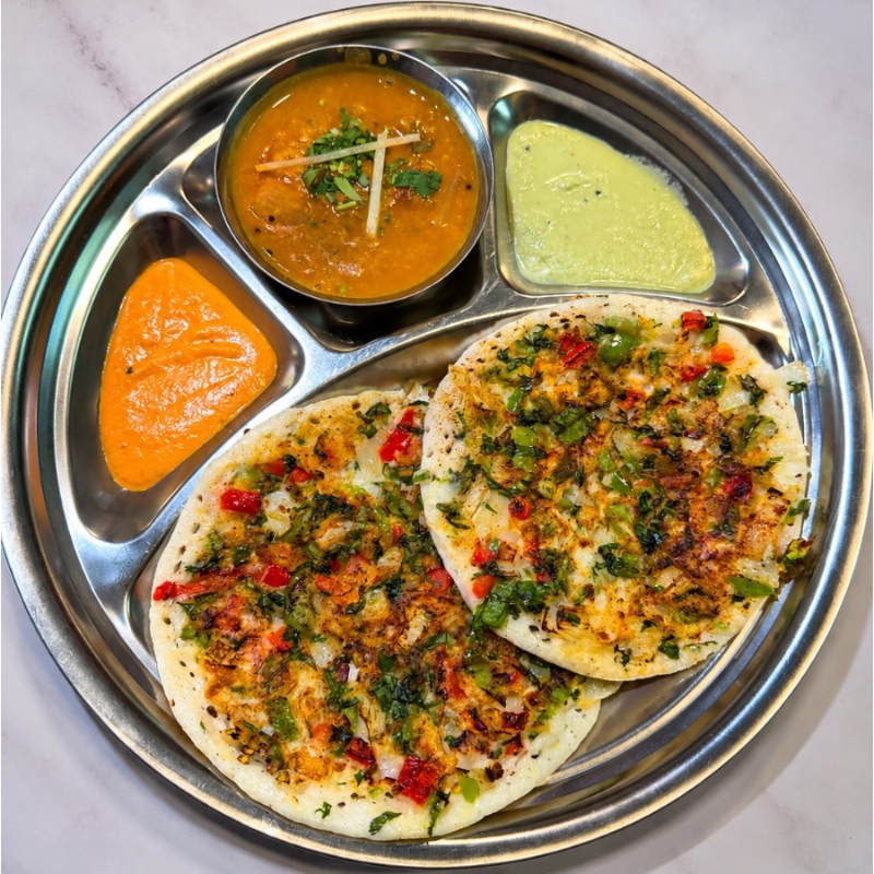 Onion Pepper Uttapam.