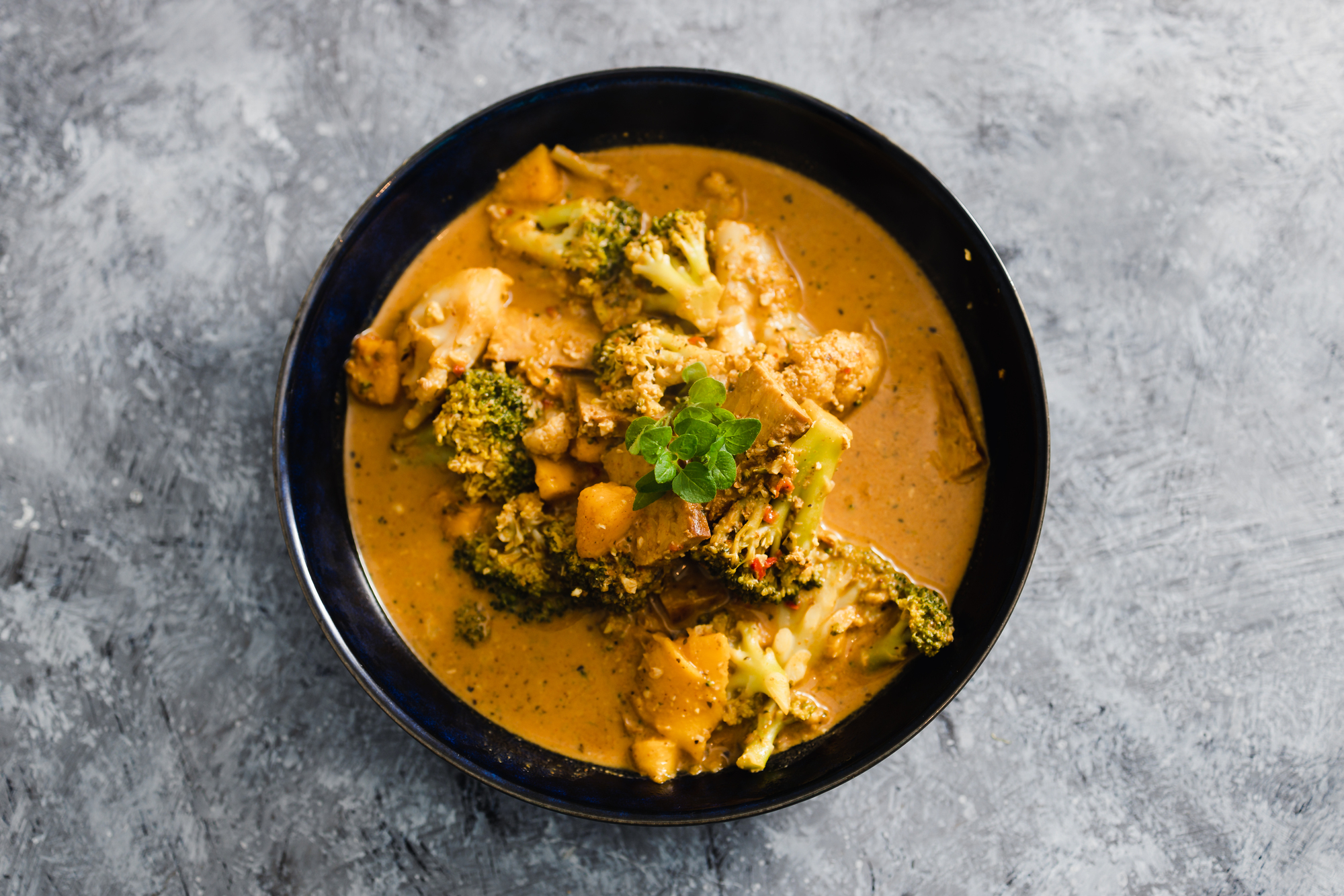 Vegan broccoli tikka masala.