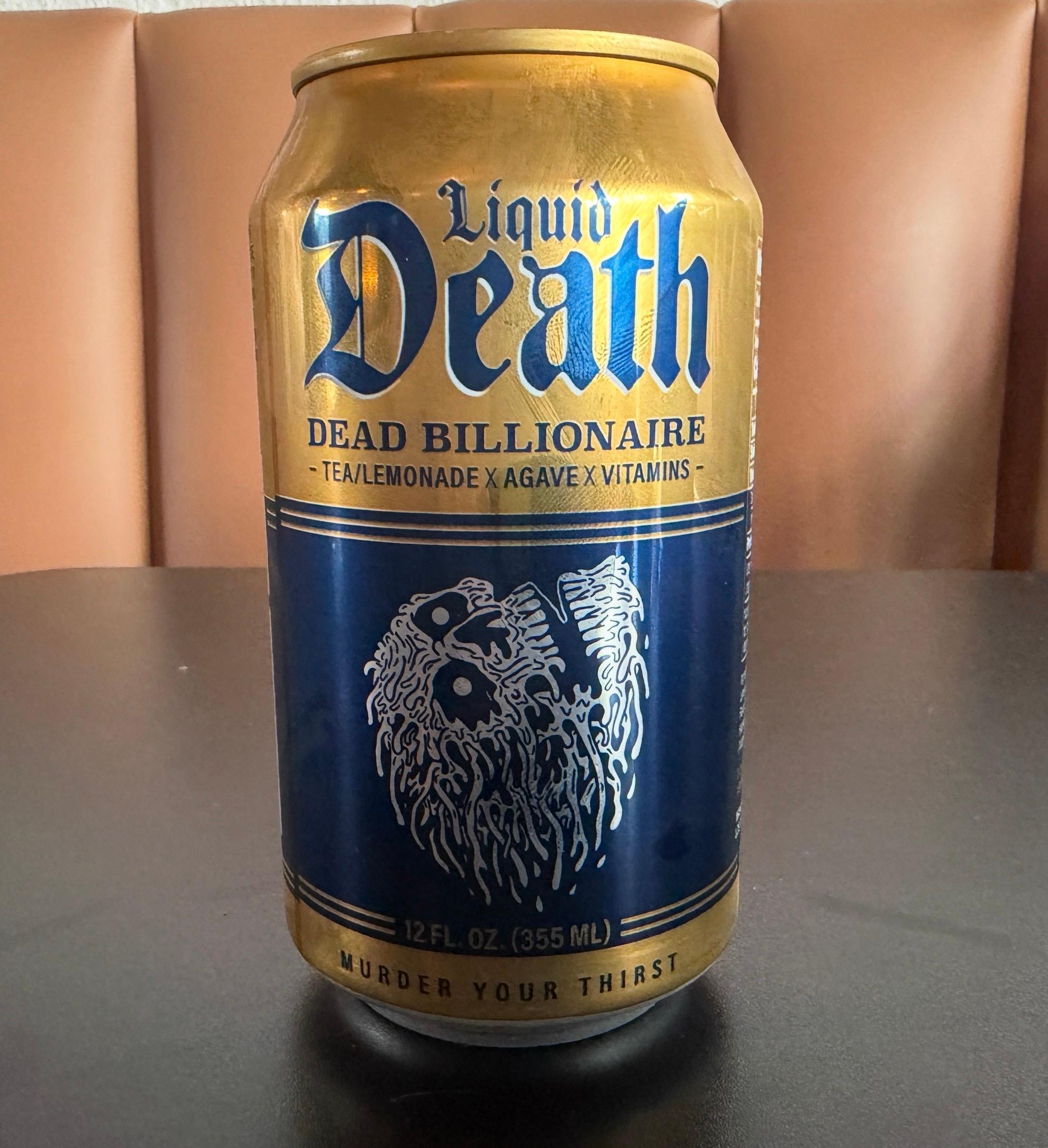 Liquid Death Dead Billionaire.