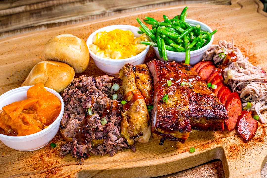 The Pit Special - 5 Meats + 3 Sides.