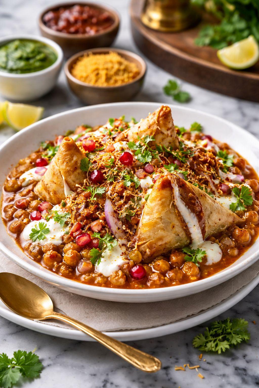 Samosa Chaat.