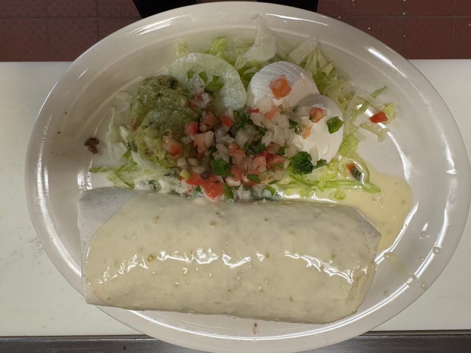 Grande Burrito Vegetarian.