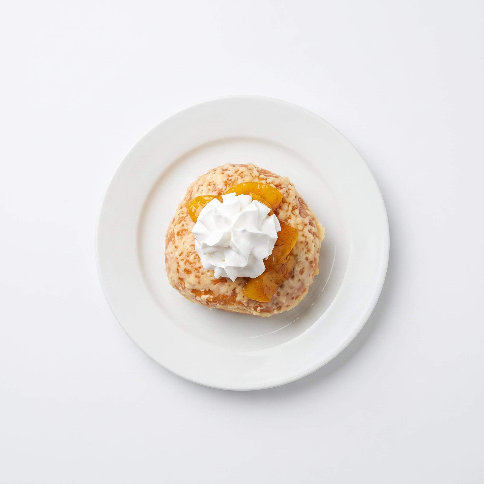 Peaches & Creme Brûlée Donut.