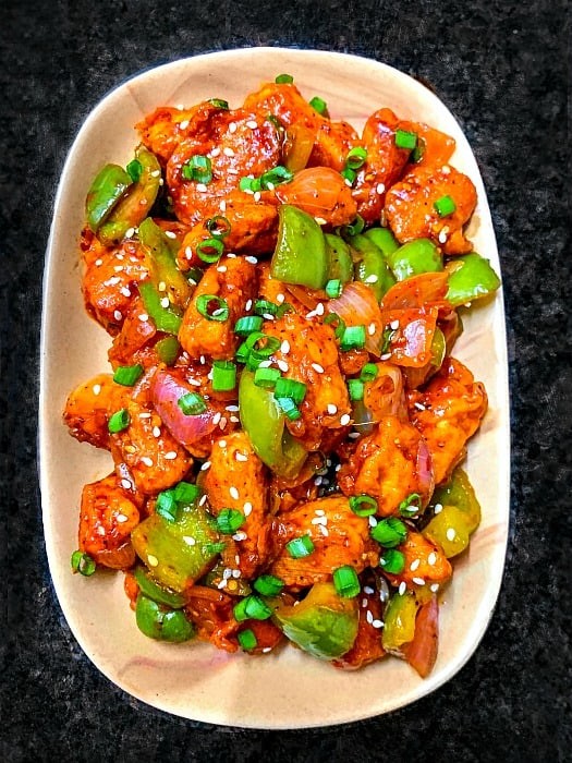 Baby Corn Manchurian.