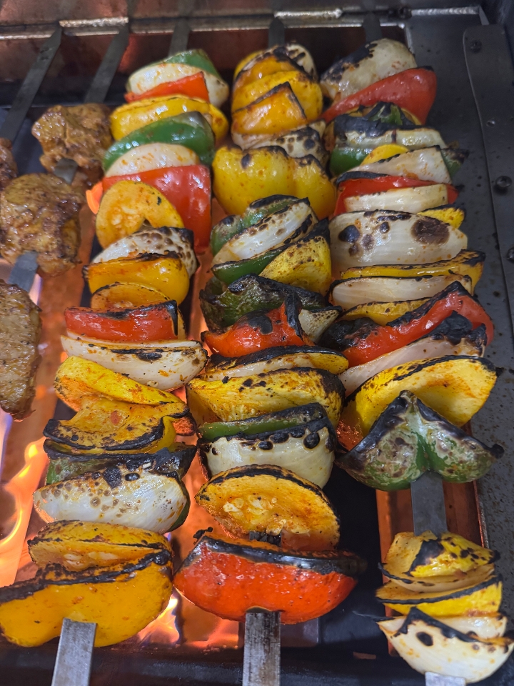 Extra vegetables kabob.