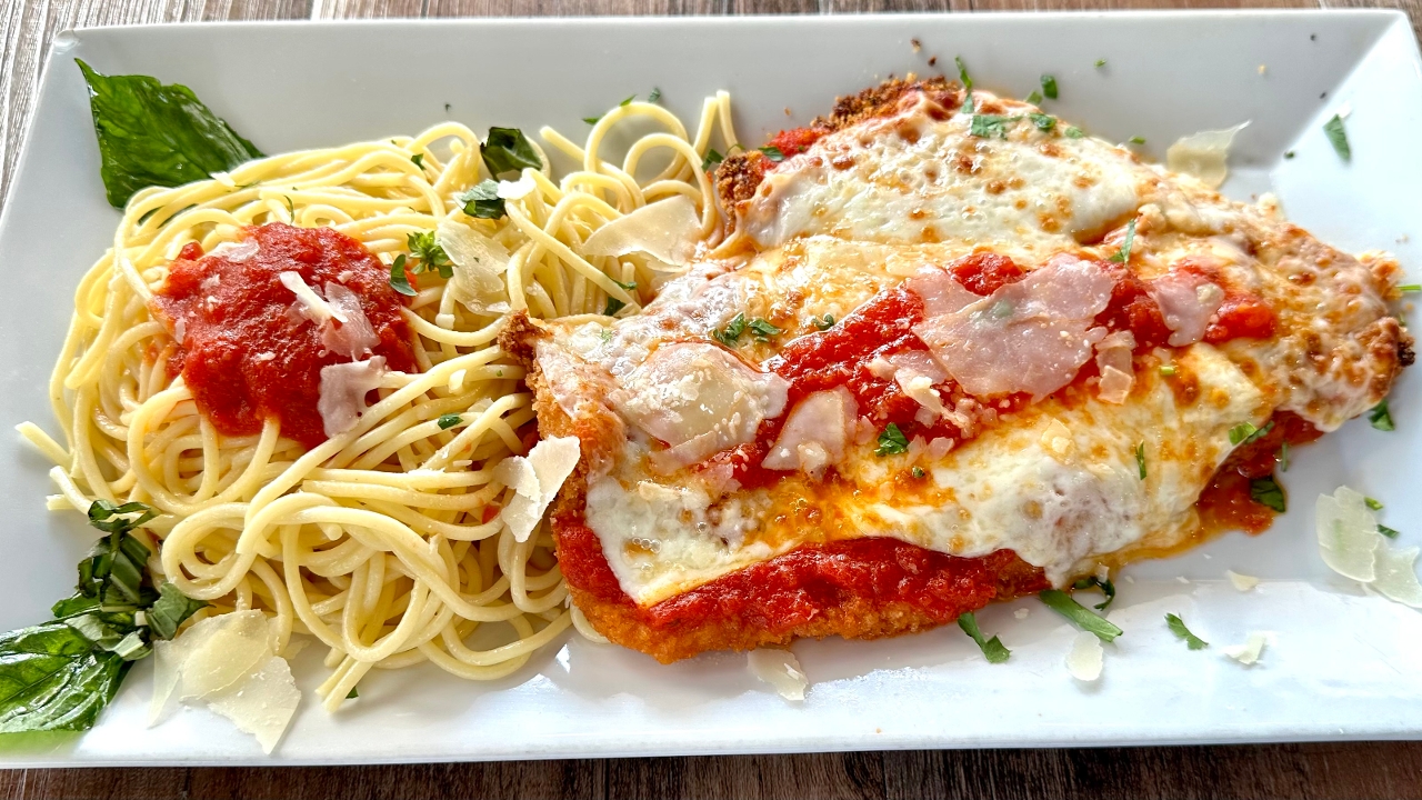 CHICKEN PARMIGIANA.