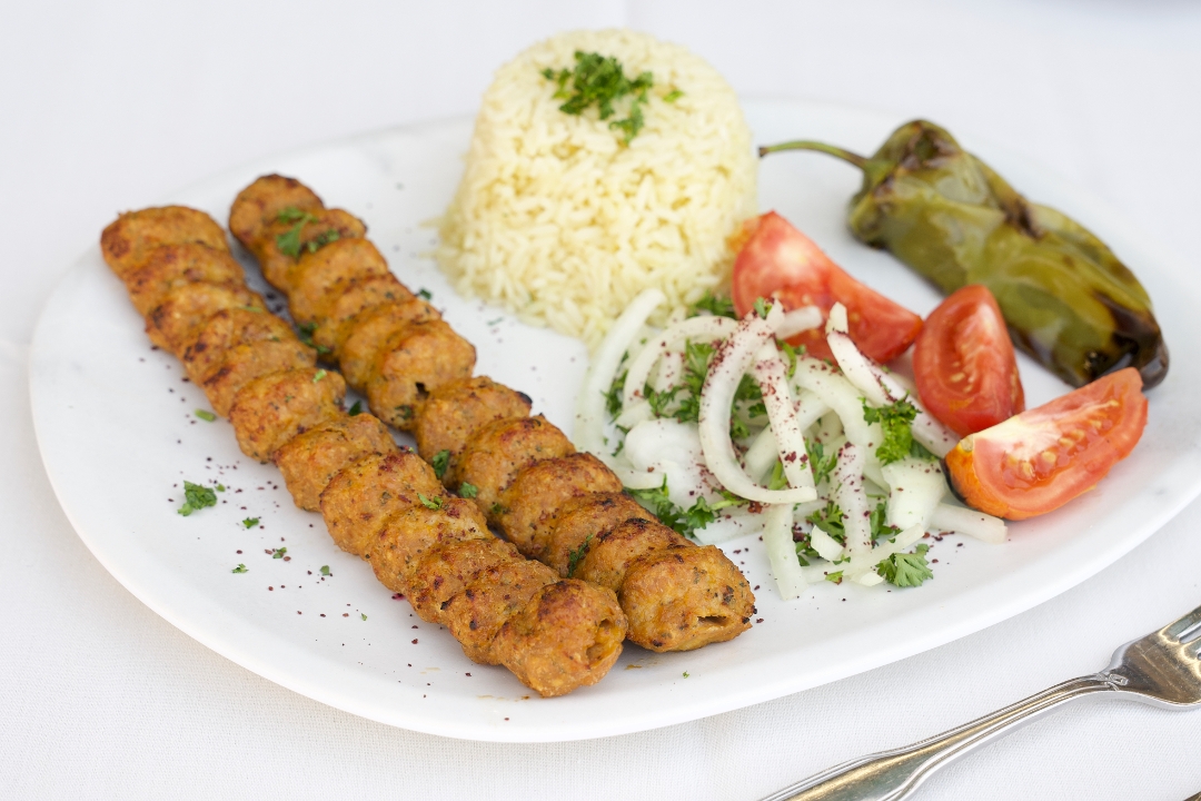 Chicken Lula Kebab Plate.
