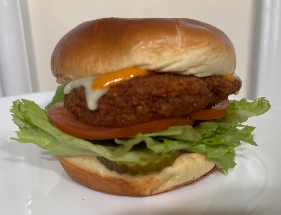SPICY FRIED CHICKEN SANDWICH.