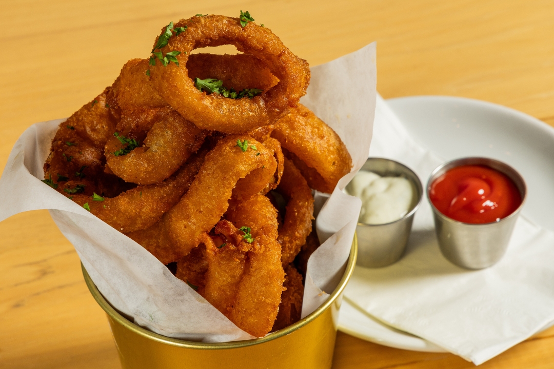 Beer Battered Onion Rings.
