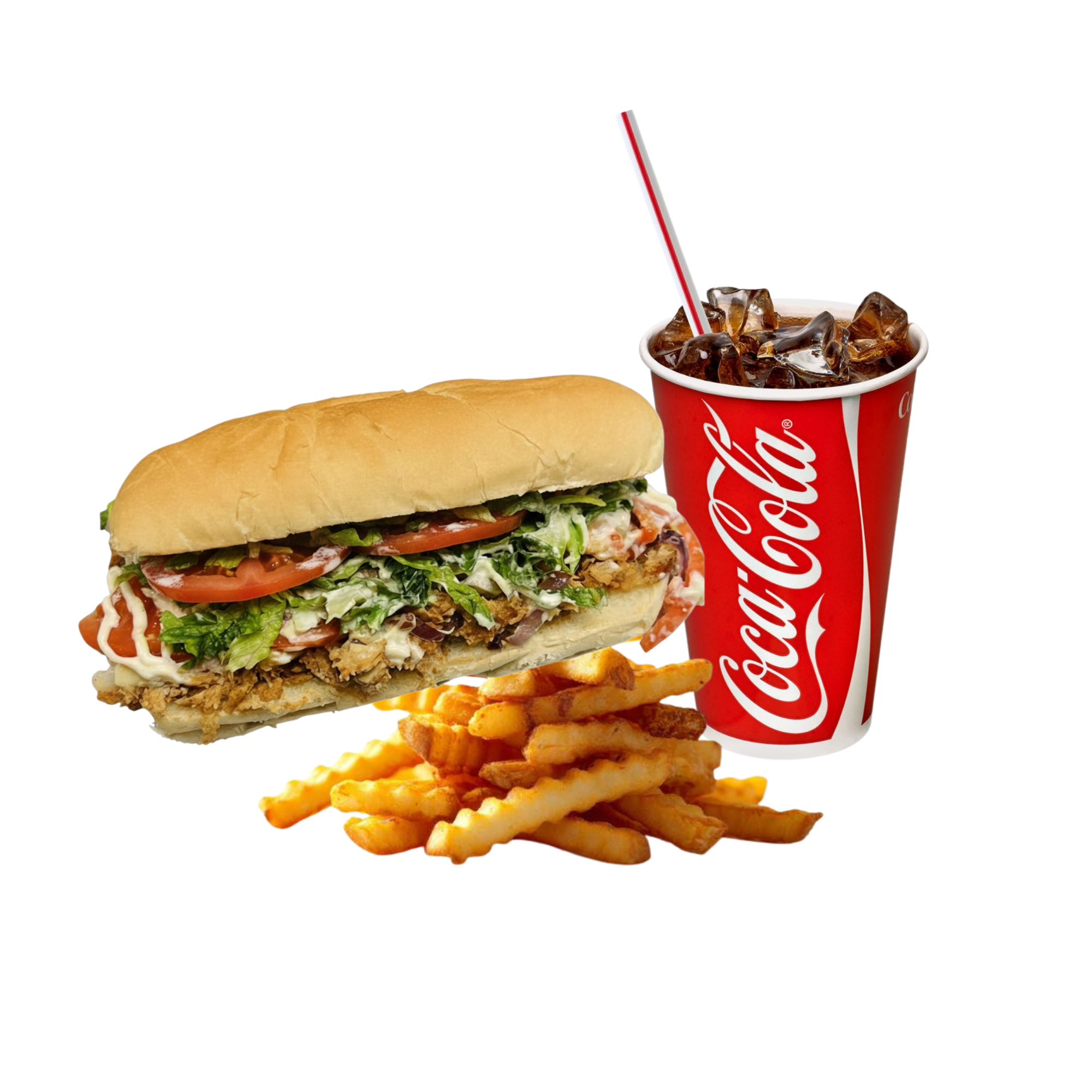 8" Cheesesteak, Fries & Drink Special.