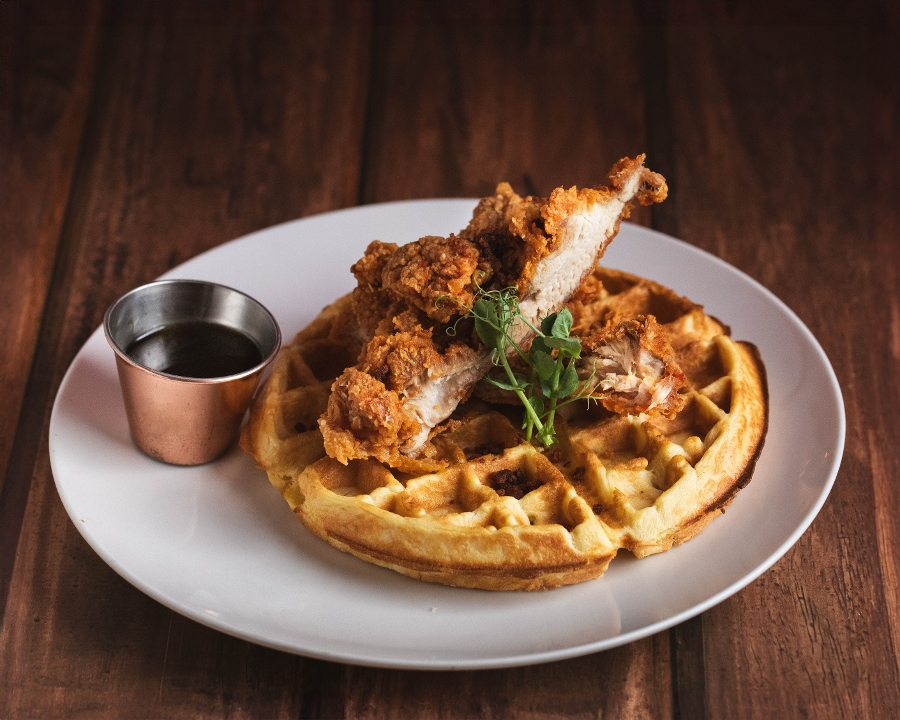 Chicken and waffles.