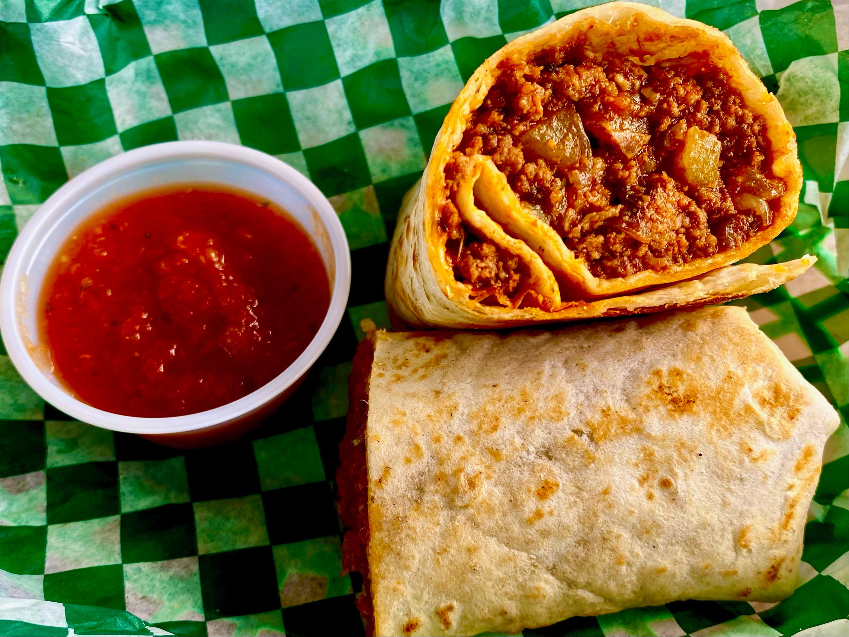 Picadillo Burrito.