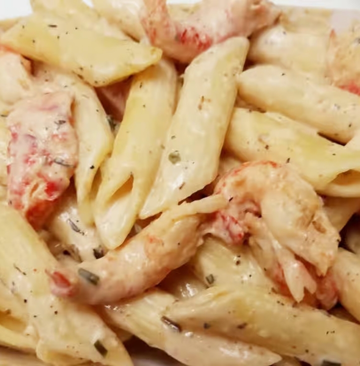 Crawfish Monica Pasta.