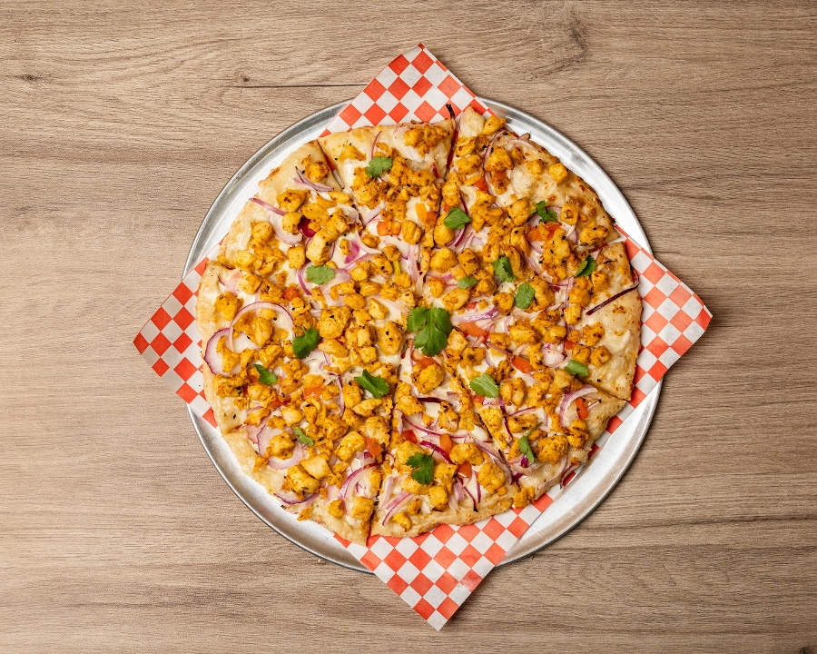 Tandoori Chicken Halal Pizza.