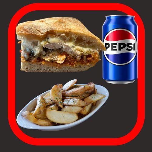 Parmesan Chicken Sandwich Deluxe.