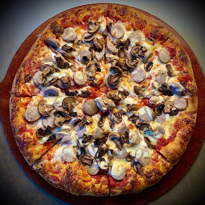 14" Sausage and Mushroom.