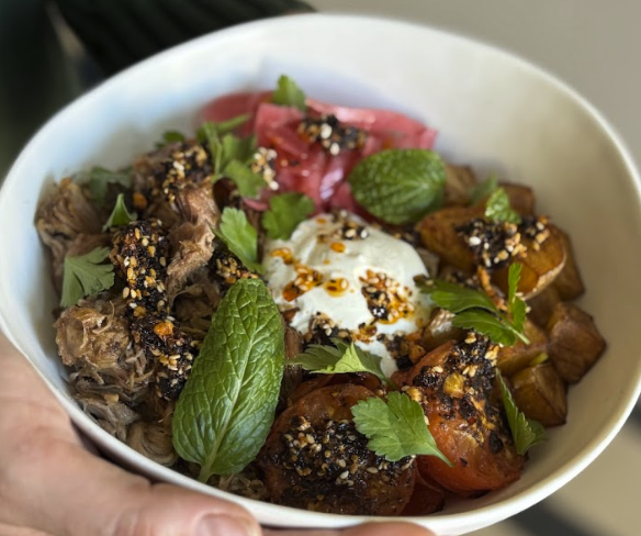 Braised Lamb Bowl.