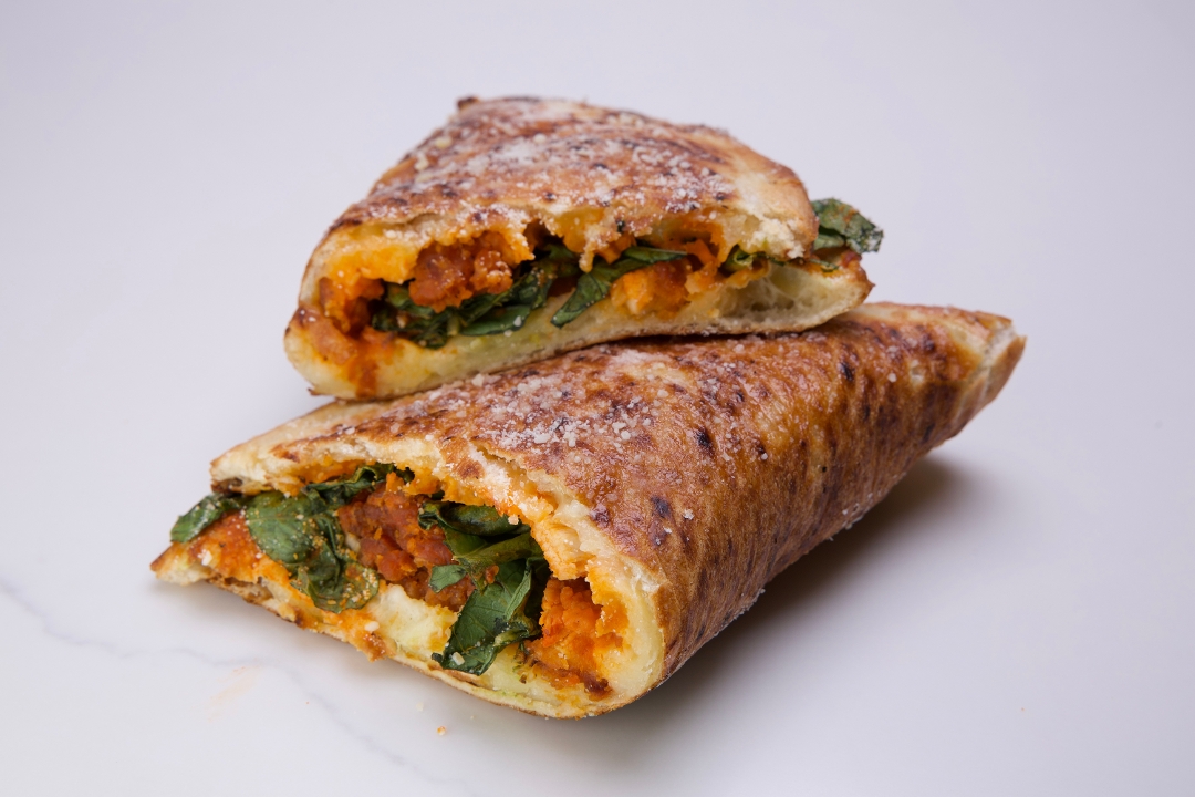 Open Buffallo Chicken Calzone.