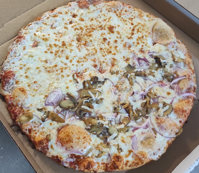 12" Half and Half Pizza.