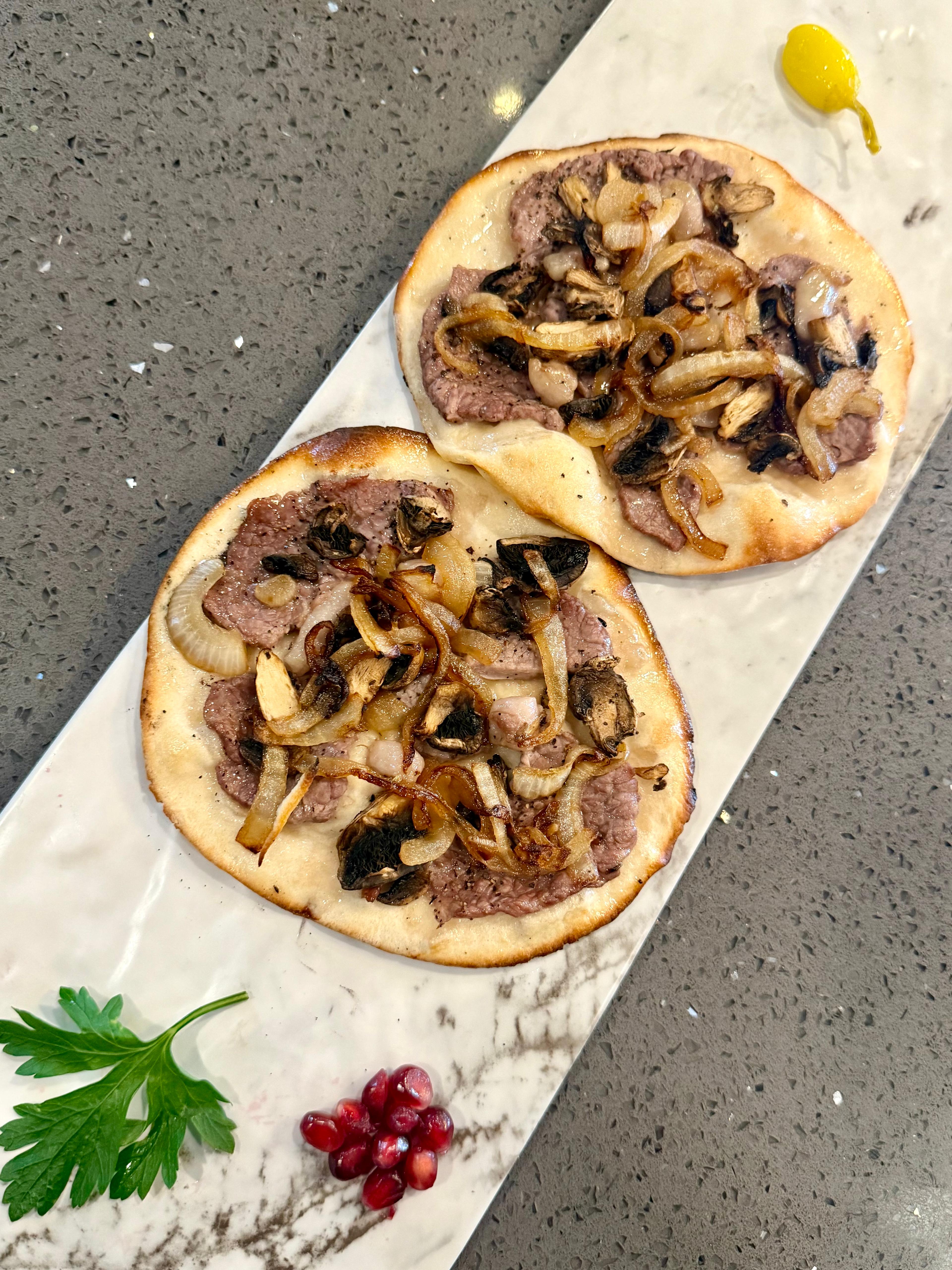 Lamb Steak, Mushrooms& Caramelized Onions Mini Pie.