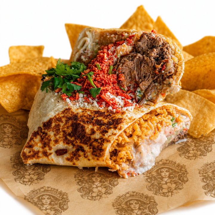 Birria Chicken Burrito.