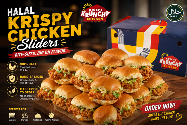 Krispy Chicken Zinger Sliders.