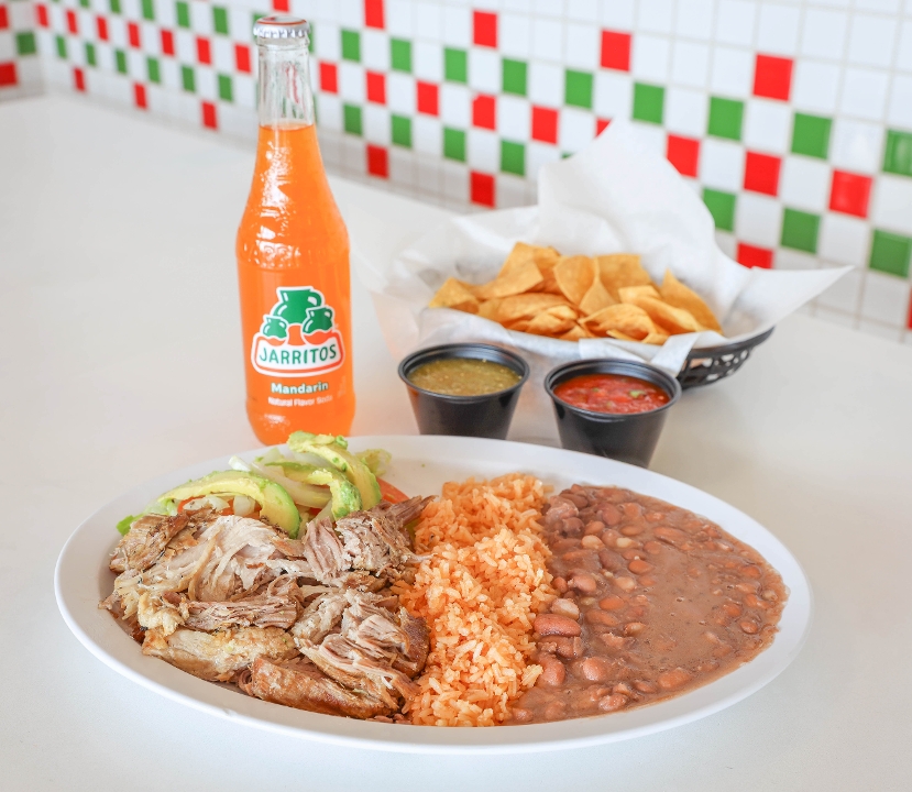Carnitas Plate.