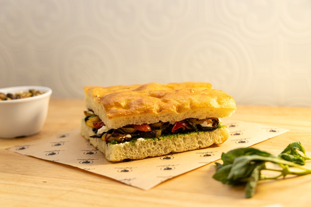 Veggie Focaccia Sandwich.