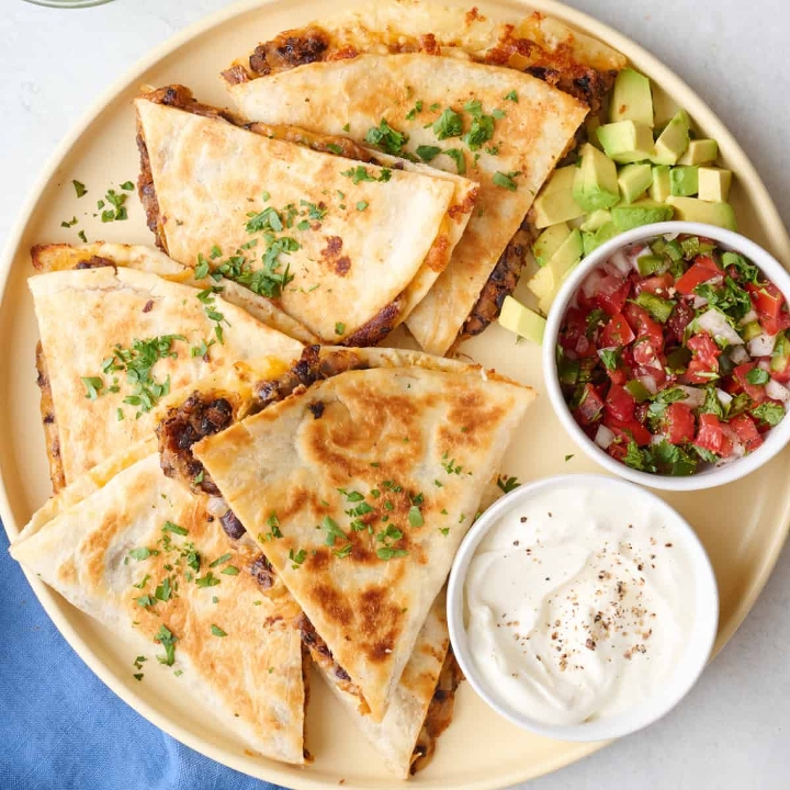 BLACK BEAN QUESADILLA.