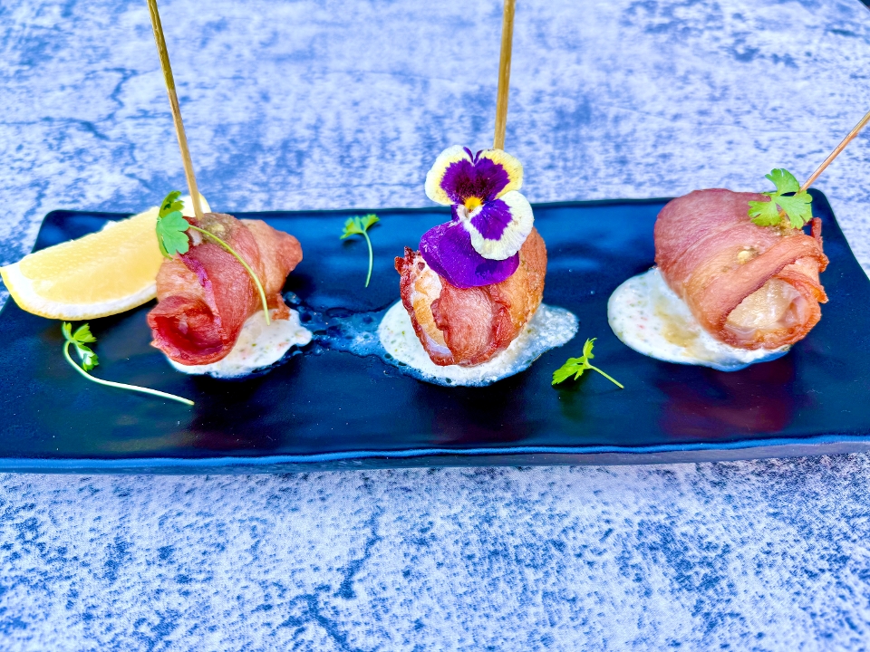 Bacon Wrapped Scallops.