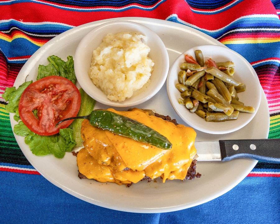 Serrano Pepper Cheese Steak.