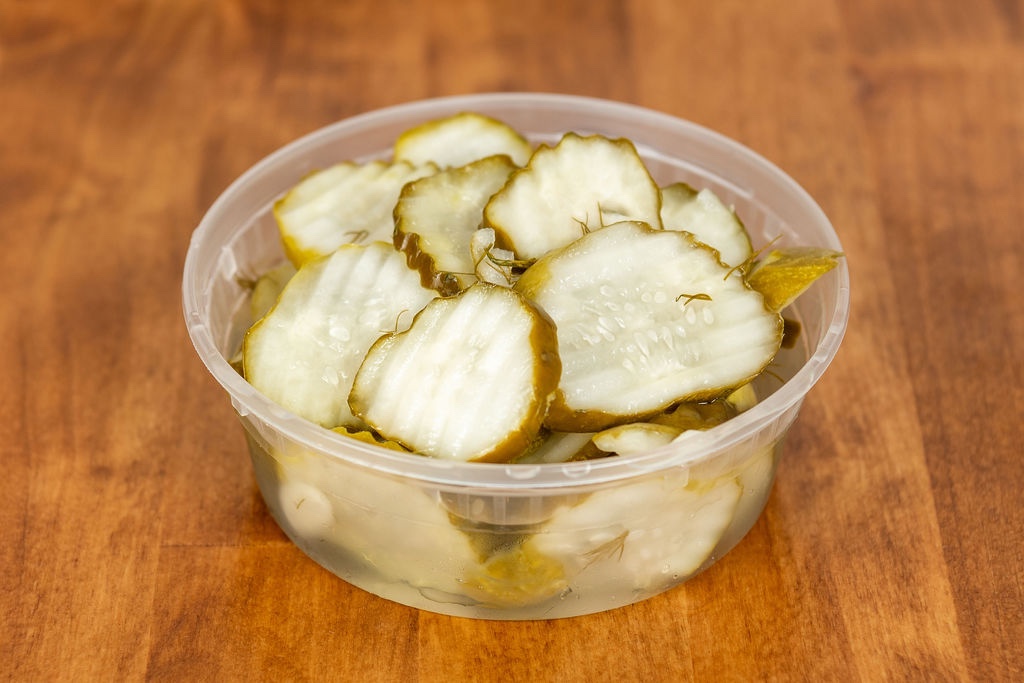 Grillo’s dill pickles.